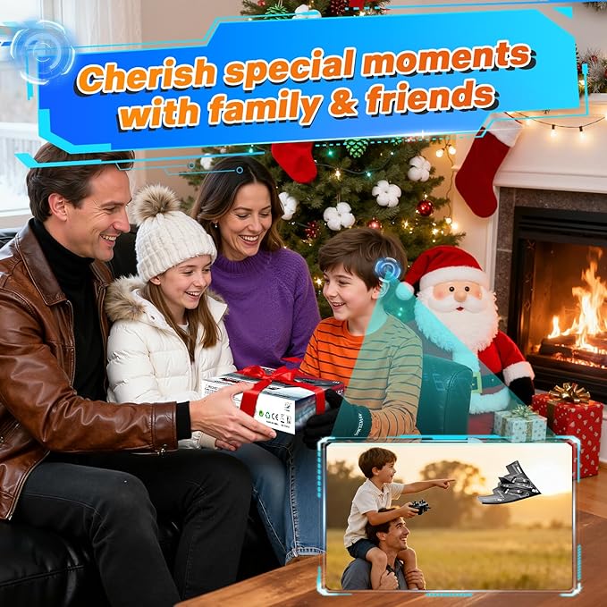 RC Airplane RC Plane Ready to Fly 2CH Remote Control Airplane with 6-axis Gyro Stabilizer B2 Spirit Stealth Bomber 2.4GHz Remote Control Plane for Beginners Boys Kids