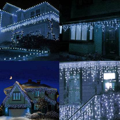 Dazzle Bright Outdoor Hanging Tree Lights, 160 LED, White, Model HB-160DCOI, for Garden, Party, Wedding, Porch, Patio, Christmas Decor