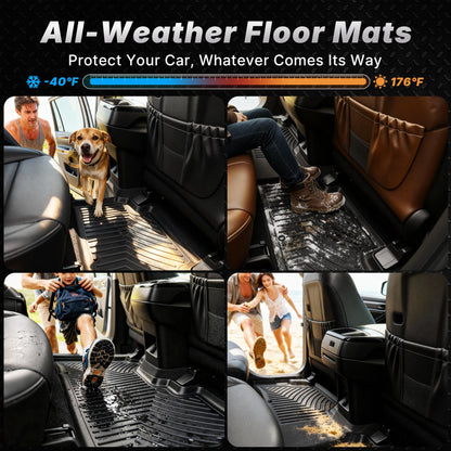 OEDRO Floor Mats Fit for 2015-2026 Ford F150 and 2022-2026 F-150 Lightning SuperCrew Cab, w/o Fold Flat Storage, TPE Precision Fit F150 Accessories Car Mats All-Weather Protection Liner