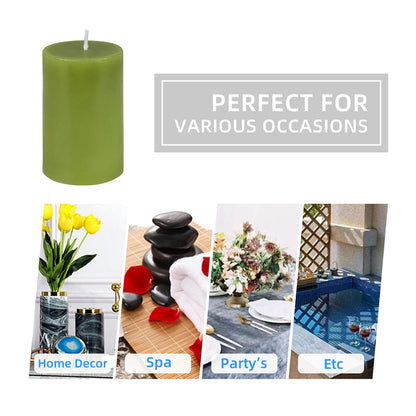 Jeco “2” Diameter by 3” Sage Green Pillar Candle,CPZ-2311