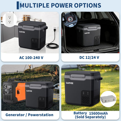 Car Refrigerator, 19QT(18L) Car Fridge Portable Freezer Compressor Electric Cooler, Portable Refrigerator, Rapid Freezing, -4°f to 68°f, 12/24V Can Internal Battery (Not Included) LCD Built-in Light