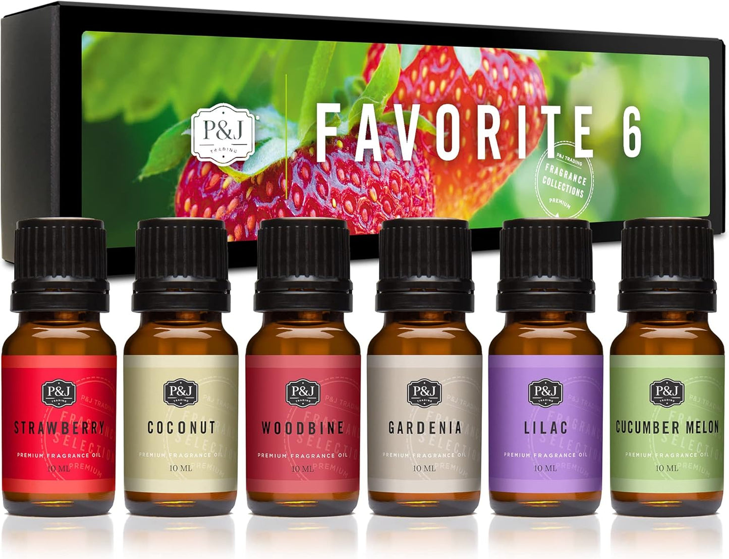 P&J Fragrance Oil Autumn Set | Brown Sugar, Apple, Harvest Spice, Vanilla, Forest Pine, and Snickerdoodle Candle Scents for Candle Making, Freshie, Soap Making Supplies, Diffuser Oil Scents