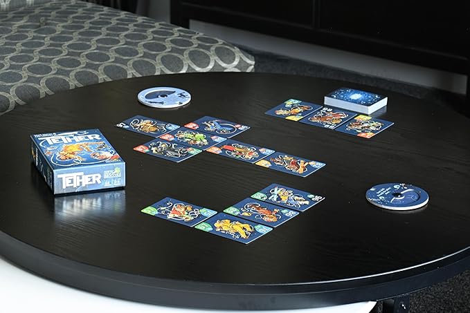 Tether - 2 Player Game for Adults - Small Box Makes it The Perfect Travel Board Game - Unique Mirror Deck Gameplay Where Perspective Matters - Can be Played by Two Teams