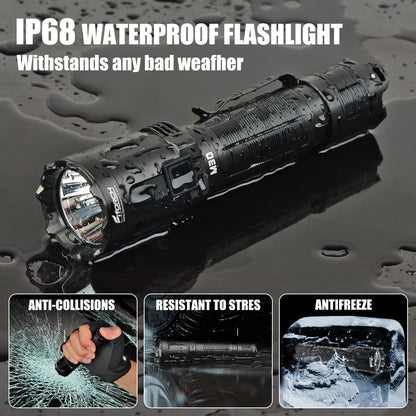 HiFOL M30 Tactical Flashlight-3300 High Lumen Duty Belt Flashlight for Law Enforcement,Police EDC Flashlights with Holster Tactical Gear