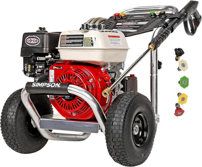 Simpson 3600 PSI Gas Pressure Washer - 2.5 GPM Commercial Power with Honda GX200 Engine & 35' Hose