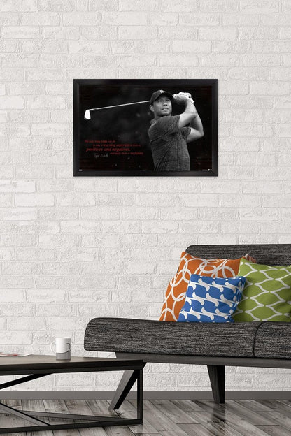 Trends International Tiger Woods - Future Wall Poster, 14.725" x 22.375", Black Framed Version