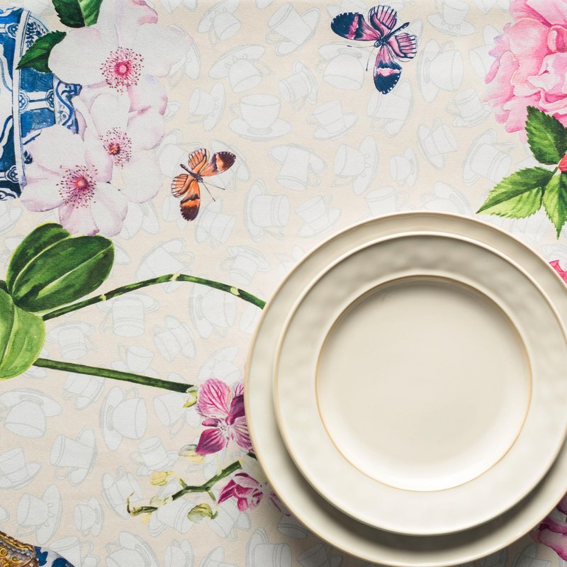 Maison d' Hermine Table Cloth Rectangle Table 100% Cotton 70 x 140 Inches Tablecloth Reusable Decorative for Dining Kitchen Room Farmhouse Home Gifts for Mothers Day Spring Summer - Canton
