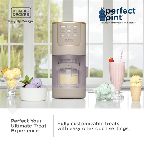BLACK+DECKER Ice Cream Maker - Create Protein, Keto & Dairy-Free Treats at Home | Family-Friendly & Easy to Use