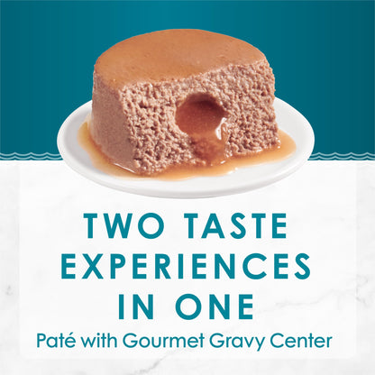 Purina Fancy Feast Savory Centers With Tuna Wet Cat Food Pate with Gourmet Gravy Center - (Pack of 24) 3 oz. Cans