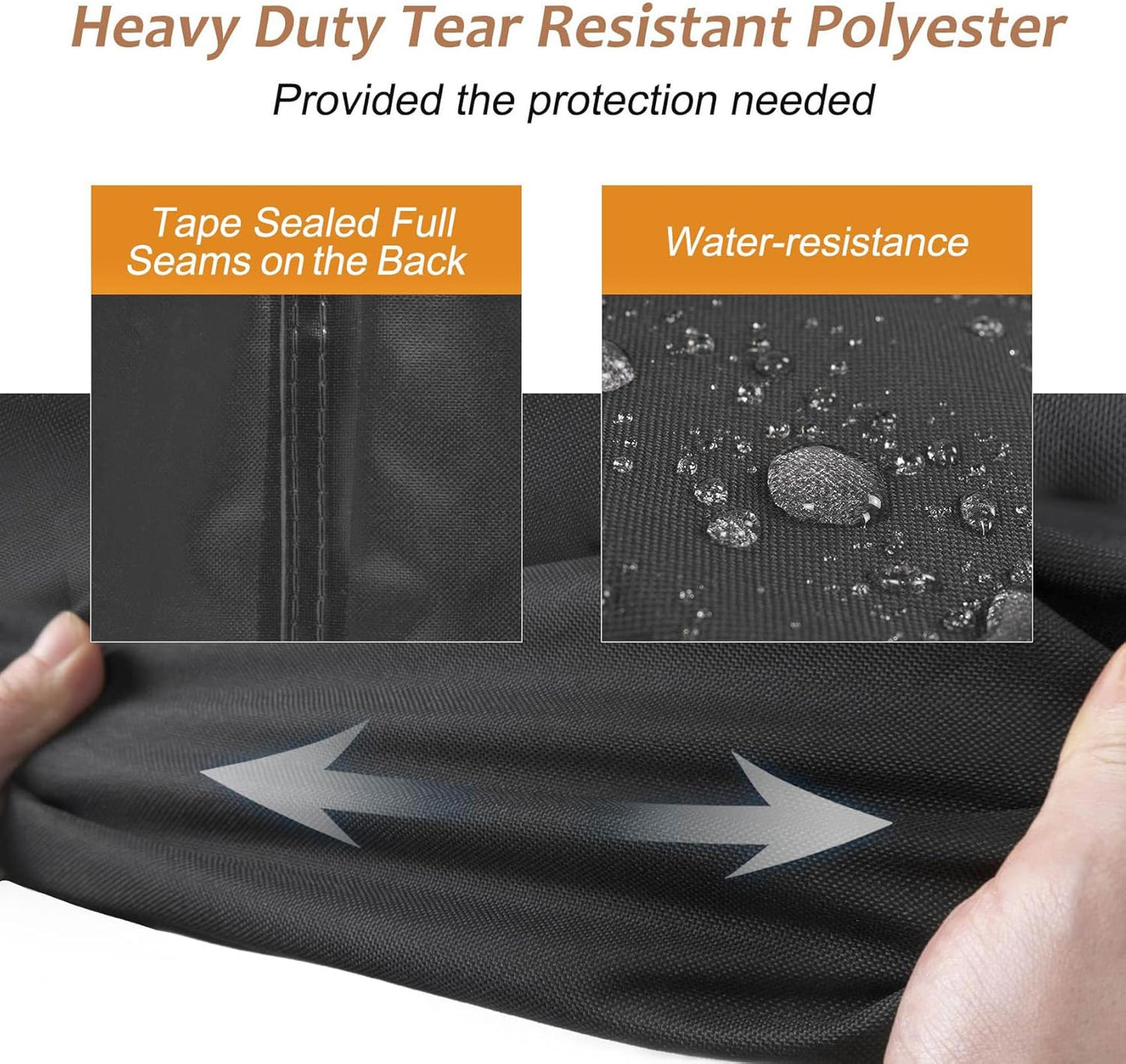 NettyPro Patio Table Cover - Waterproof Square 54 x 54 Inch Outdoor Furniture Protector | Black