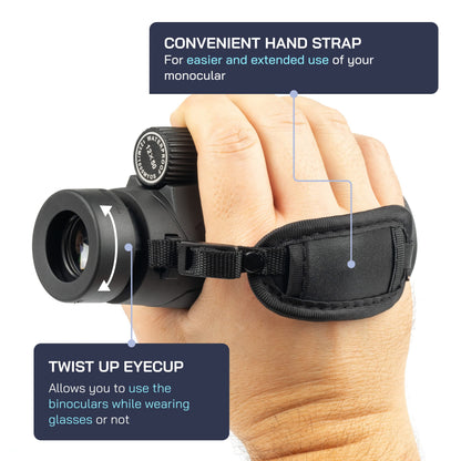 Omano Smithsonian 12x50 Monocular Telescope with Smartphone Adaptor – Monoculars for Adults - High Powered Telescope – Ideal Monocular for Bird Watching and Nature Enthusiasts – HD monocular telescope