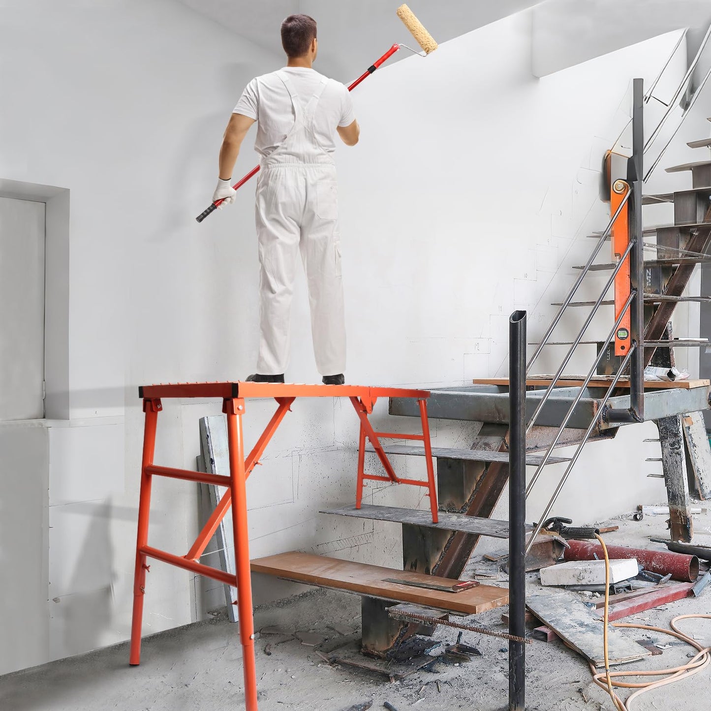 LEADALLWAY Scaffolding Platform and LEADALLWAY 3 Step Ladder