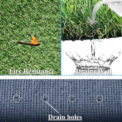 ALTRUISTIC 7FTX13FT Realistic Pet Artificial Grass for Dogs Indooor Outdoor Decor, 1.38 Inch 70 oz Extra-Heavy & Thick Garden Lawn Landscape Synthetic Grass Turf, Fake GrassTurf Mat Rug