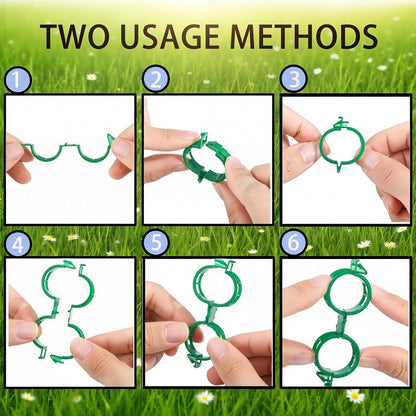 Skiennix 600 Pcs Tomato Clips - Heavy-Duty Plastic Vine Support for Healthy Climbing Plants
