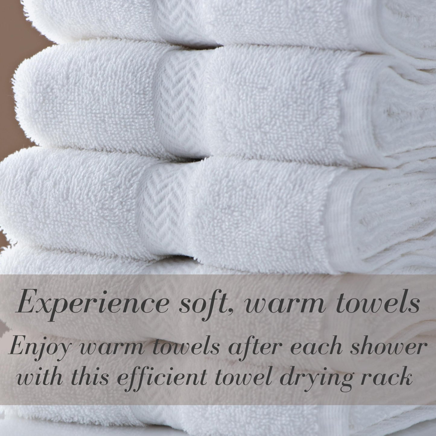 Warmrails Kensington Towel Warmer - Wall Mounted Towel Warmer Rack for Drying Towels and Garments - 39.5-Inch Nickel Finish Frame with 4 Bars - Model HSKS