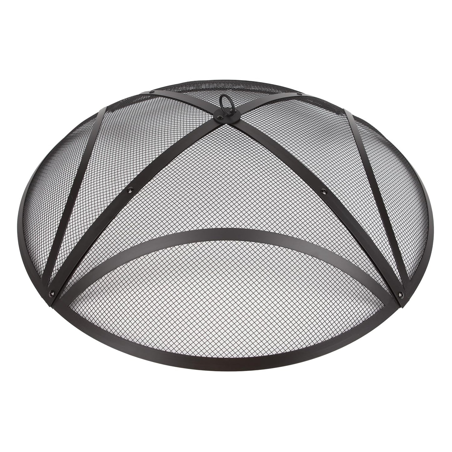 WeCooper 32In Reinforced Steel Round Fire Pit Screen Cover,Outdoor Patio FirePit Spark Screens,Heavy Duty Steel Mesh Fire Pit Ember Lid with Handle…