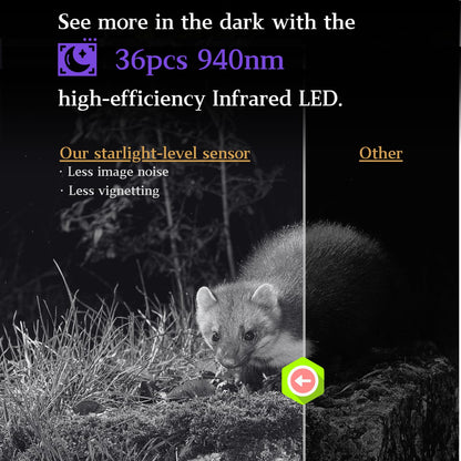 BLAZEVIDEO 2-Pack Trail Camera 64MP 1296P Video, 940nm No-Glow Night Vision, 70° Focused PIR Detection (Fewer False Alerts), 0.3s Trigger Motion Activated IP66 Waterproof Game Cam for Wildlife & Yard