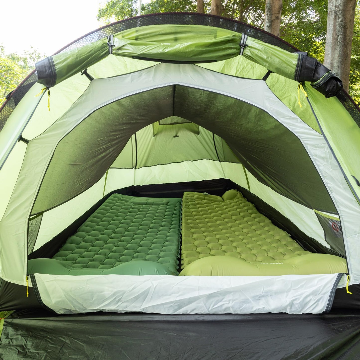 Night Cat Ultralight Tunnel Tent: Waterproof Lightweight Two People Backpacking Tent for Outdoor Camping Hiking Trekking with Double Layers Aluminum Poles and Footprint 2 Persons Green