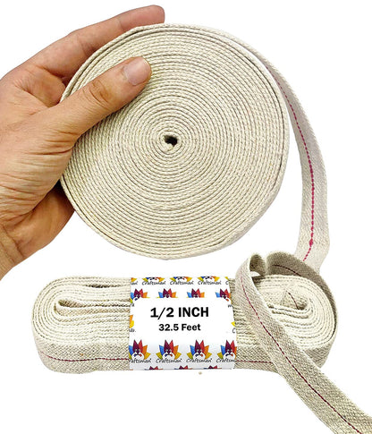Craftsman 100% Cotton Wicks for Kerosene Lamps - 1/2 Inch, 32.5 Feet Roll, White, Model DIYA102