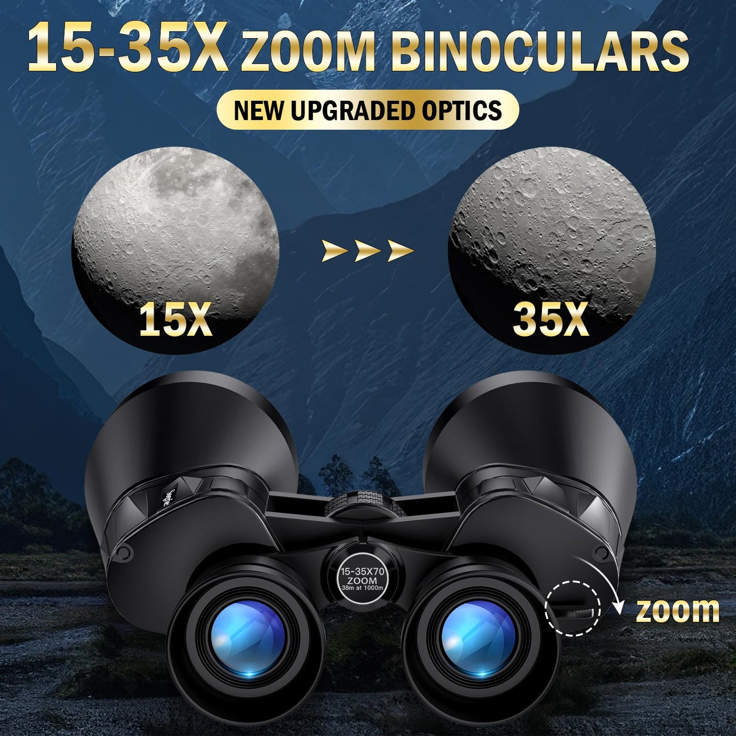 Sogries Binoculars for Adults High Powered, 10x35 HD Binoculars with 70MM Large Objective Lens, BAK4 Prism & FMC Optics for Bird Watching, Stargazing, Hunting & Travel