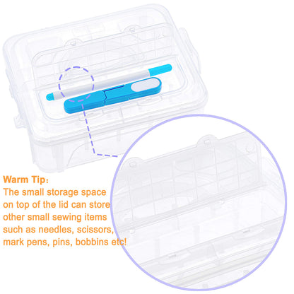 New brothread 40 Colors Compatible with Brother 500m Each Embroidery Machine Thread with Clear Plastic Storage Box for Embroidery Sewing Machine