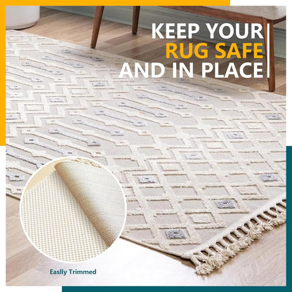 Skiennix Non-Slip Rug Pad Gripper - Extra Thick 2x3 Feet Mat for Hardwood Floors | Anti-Skid Safety