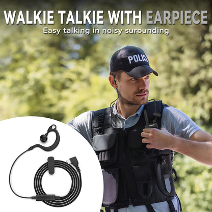 Ketelese T4 Rechargeable Walkie Talkies Long Range, IP67 Waterproof Two Way Radio, 30 Channels Walkie Talkie with Earpiece, TypeC Dock&Cables, NOAA, VOX, Group Call, PTT, 6pack, Balck