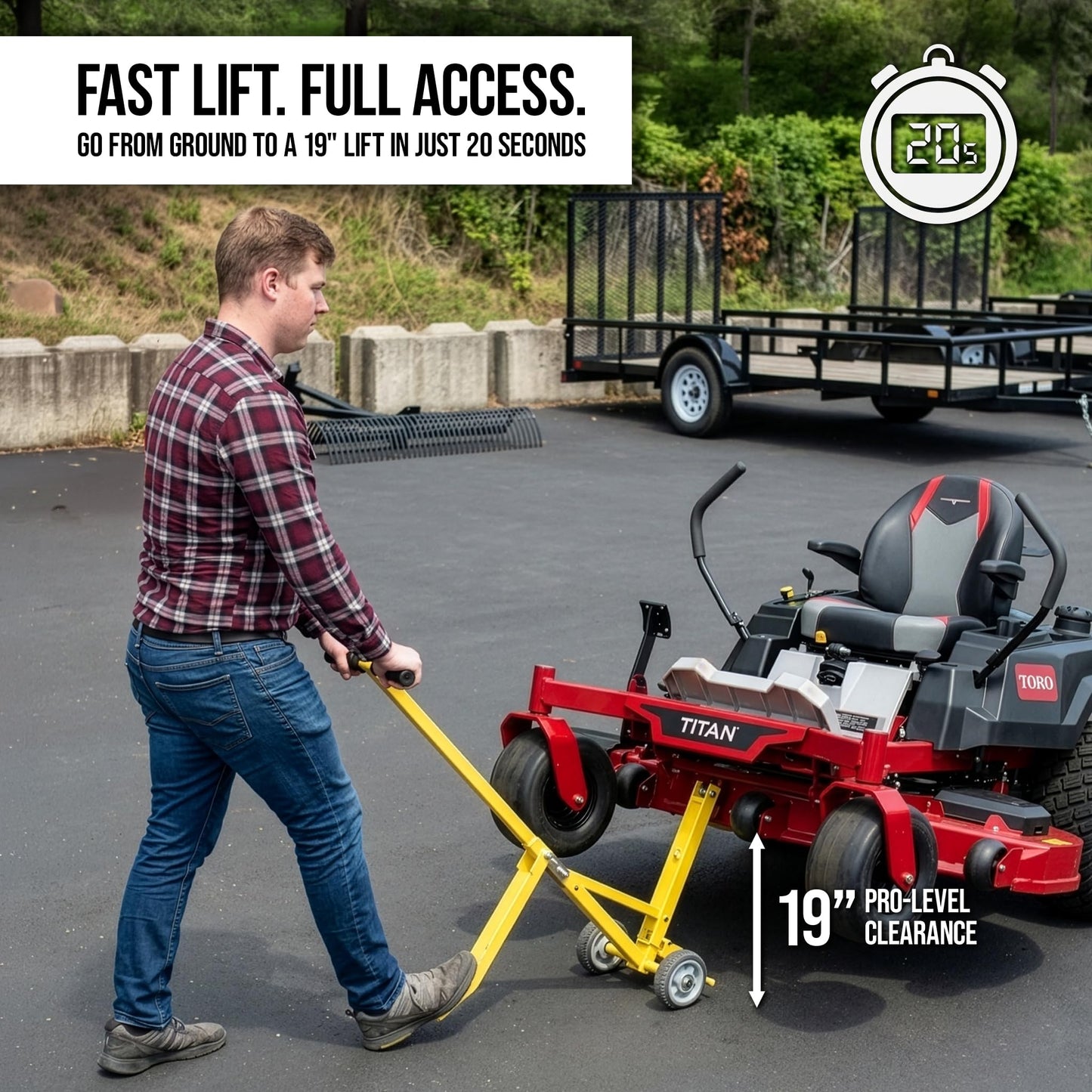 Jungle Jim's Jungle Jack V2 Mower Jack - Lift Most Mowers, Even ZTRs - 800 Pound Capacity!