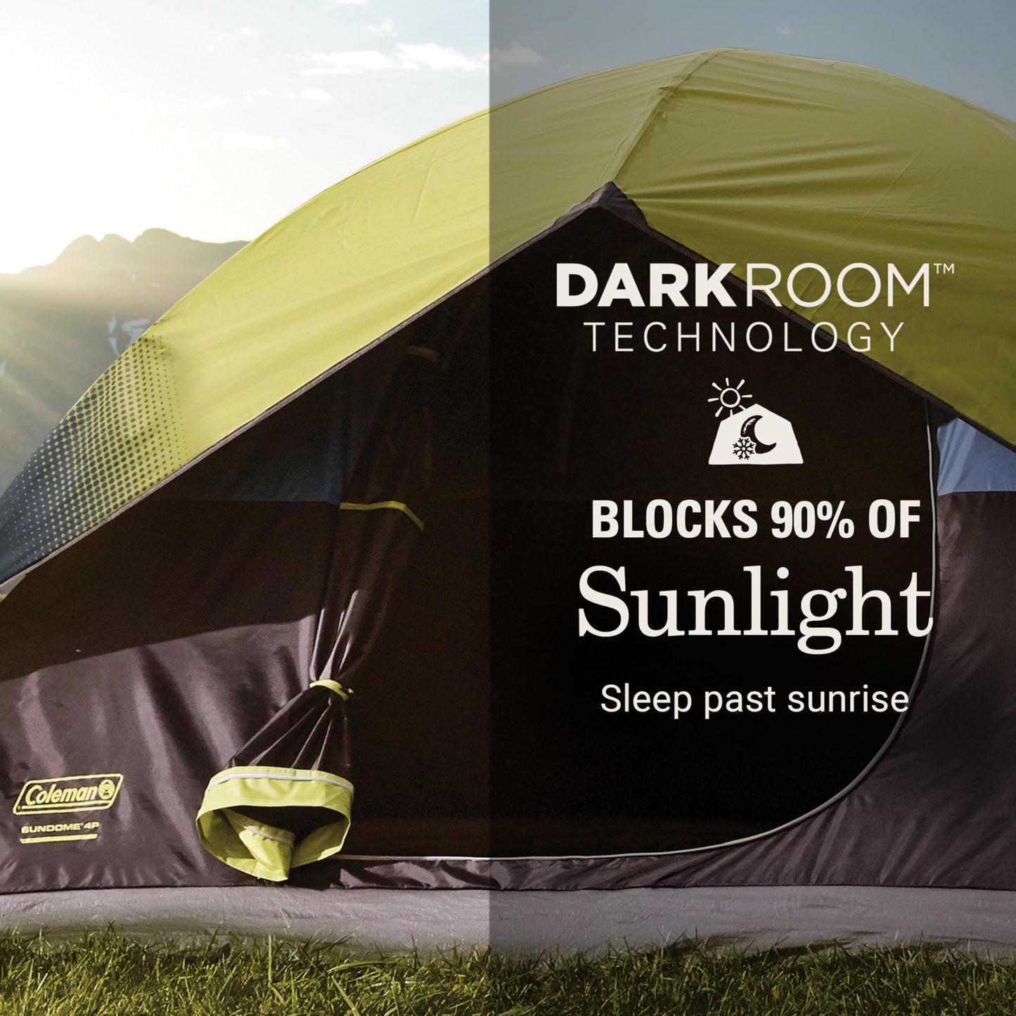 Coleman 4-Person Sundome Dark Room Dome Camping Tent