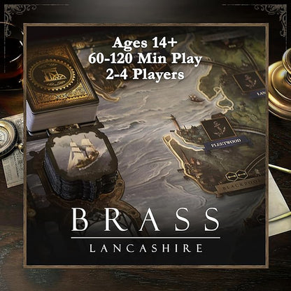 Brass: Lancashire - an Economic Strategy Game for 2-4 Players | Top 20 Board Game on Board Game Geek | Ages 14+ | Plays in 60-120 Minutes