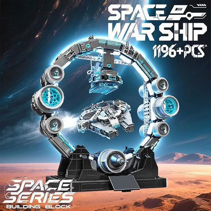 Magnetic Levitation Orbital Station Spaceship Building SetSci Fi Space Building Blocks for Enthusiasts Adult Spaceship Model Creative Gifts