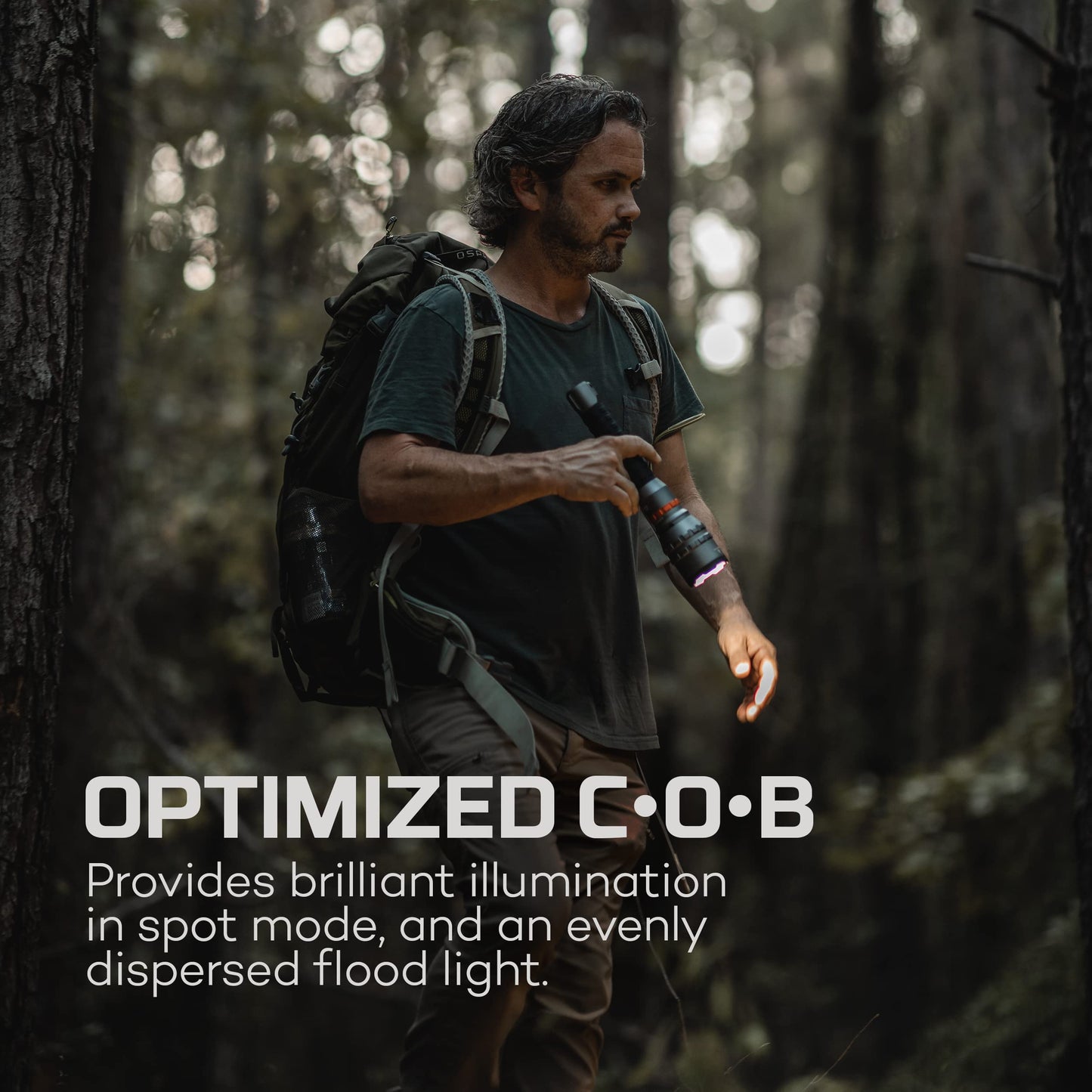 NEBO DAVINCI 12000 Handheld Flashlight | 12000 Lumens, 5 Light Modes, Rechargeable Waterproof Light for Hiking, Camping & Hunting, Tactical Self Defense Floodlight, Includes USB-C Charging Cable