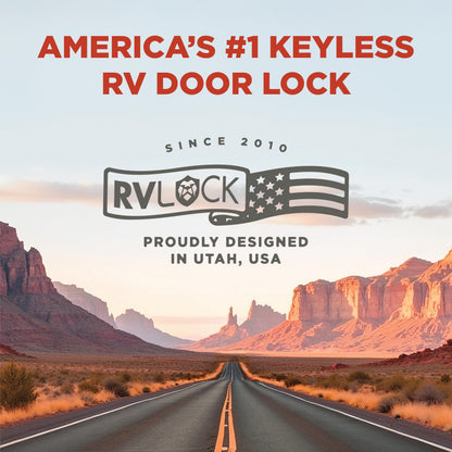 RVLOCK Compact RV Lock Keyless Entry, Secure Replacement for Camper Latch, Great RV Door Lock Replacement for Trailers with Patented Security Technology