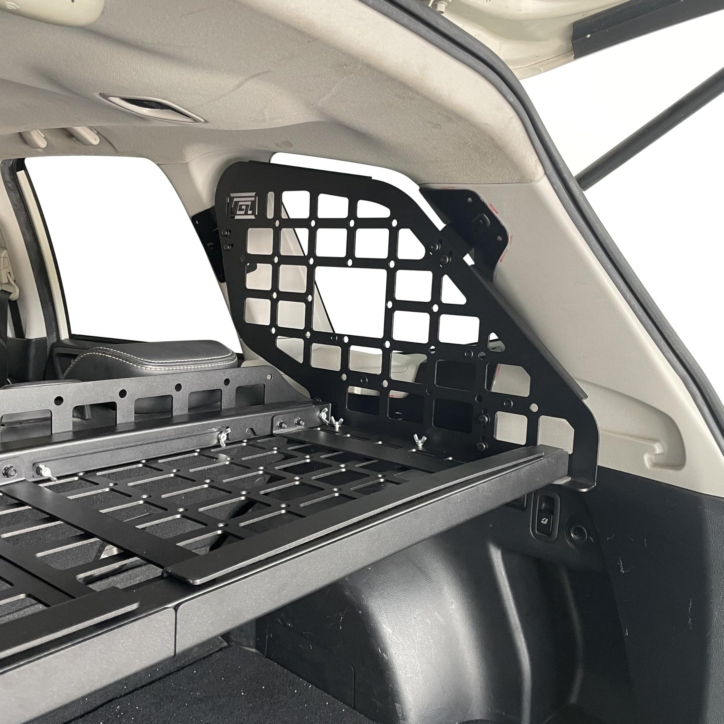 HIGH FLYING for Subaru Forester 14-18 Car Accessories Modular Storage Molle Panels System Trunk Shelf Luggage Storage Carrier Trunk Organizer Aluminum (Side Panels+Shelf with Manual Tailgate)