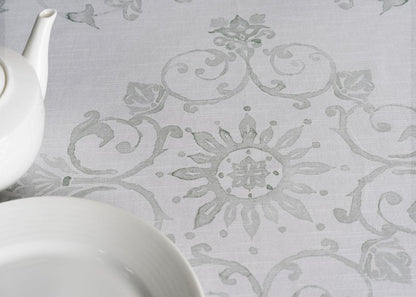 Maison d' Hermine Table Cloth Round Table 100% Cotton 63 Round Inches Tablecloth Reusable Decorative for Dining Kitchen Room Farmhouse Home Gifts for Mothers Day Spring Summer - Cedrat