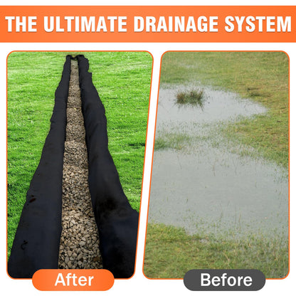 Fysatrix 8oz 4FTx110FT Non Woven Geotextile Fabric for French Drains, Landscaping, Underlayment, Weed Control, Construction, Erosion Control