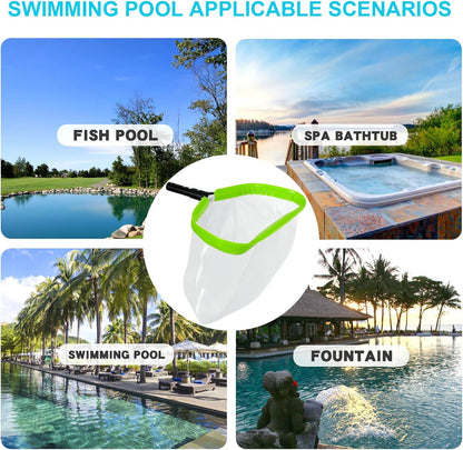 Skiennix Ultra Fine Mesh Pool Leaf Skimmer Net - Heavy Duty Aluminum Frame for Debris Cleaning