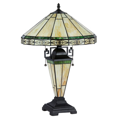 Chloe Lighting Tiffany-Style Table Lamp, 16in Shade, Bronze, Model CH31315MI16-DT3, Size 23.4 x 15.9 x 15.9