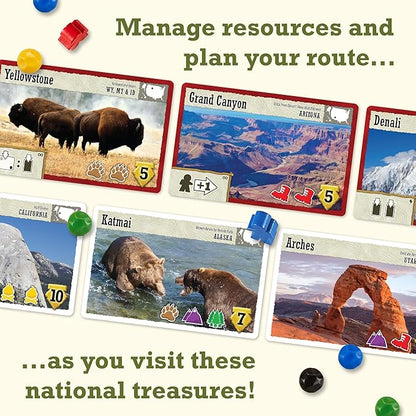 Underdog Games Trekking The National Parks - Award-Winning Family Board Game for Kids Ages 10+ - Easy to Learn Fun Activities for 1-5 Players Great for Family Bonding &amp for National Parks Lovers