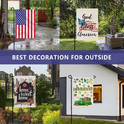 Skiennix Garden Flag Stand - Premium Metal Holder for Seasonal Flags | Weather-Proof & Sturdy Design