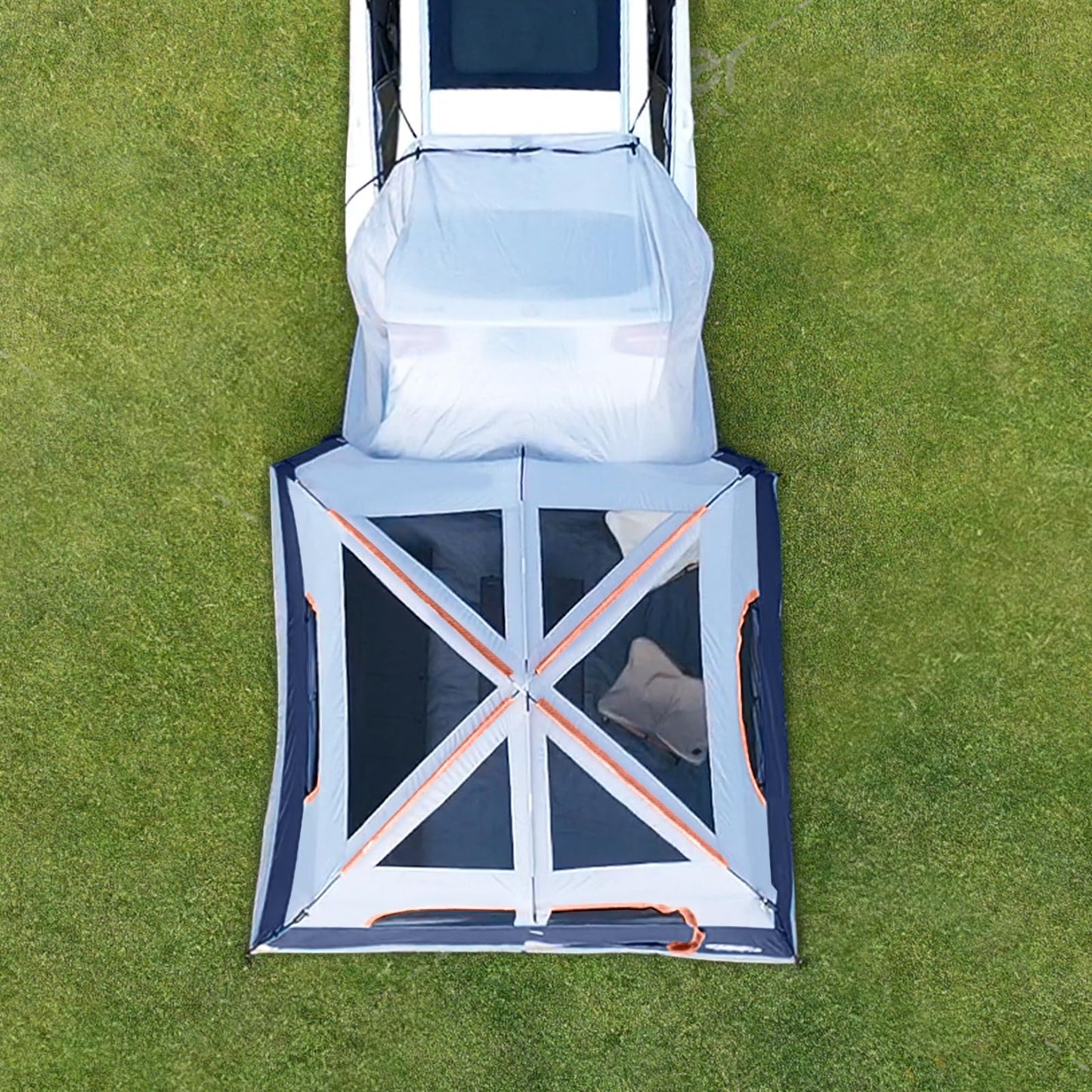 UNP SUV Tent for Camping, 6-Person Car Camping, SUV Tailgate Tent for Outdoor, Easy Set Up with Rainfly 10'x9'x78in(H) (Navy Blue)