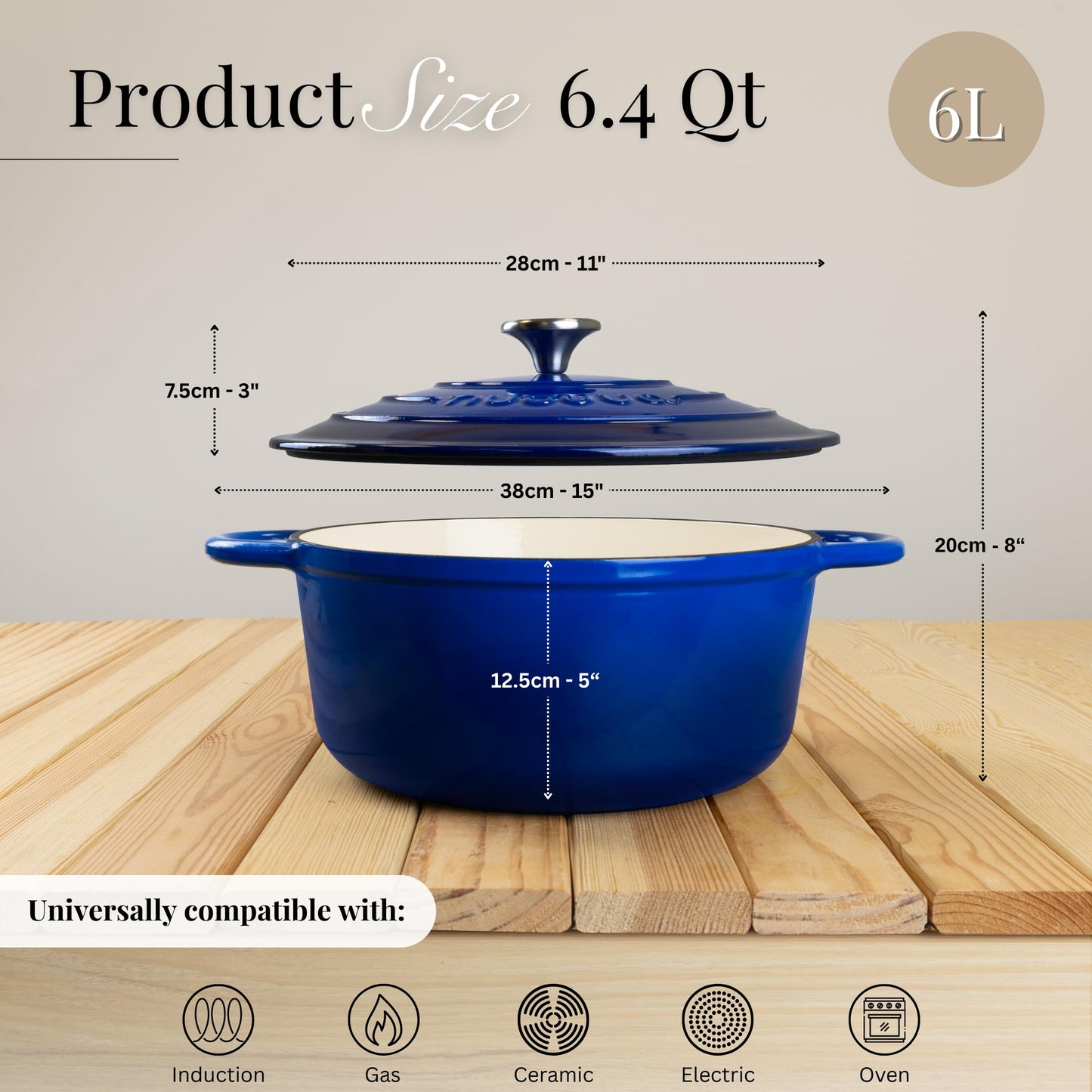 Nuovva Enamelled Cast Iron Cookware Bundle – Dutch Oven Pot with Lid, Casserole Dish & Bread Loaf Pan – Premium Ovenproof Cookware Set for Baking, Roasting & Everyday Cooking