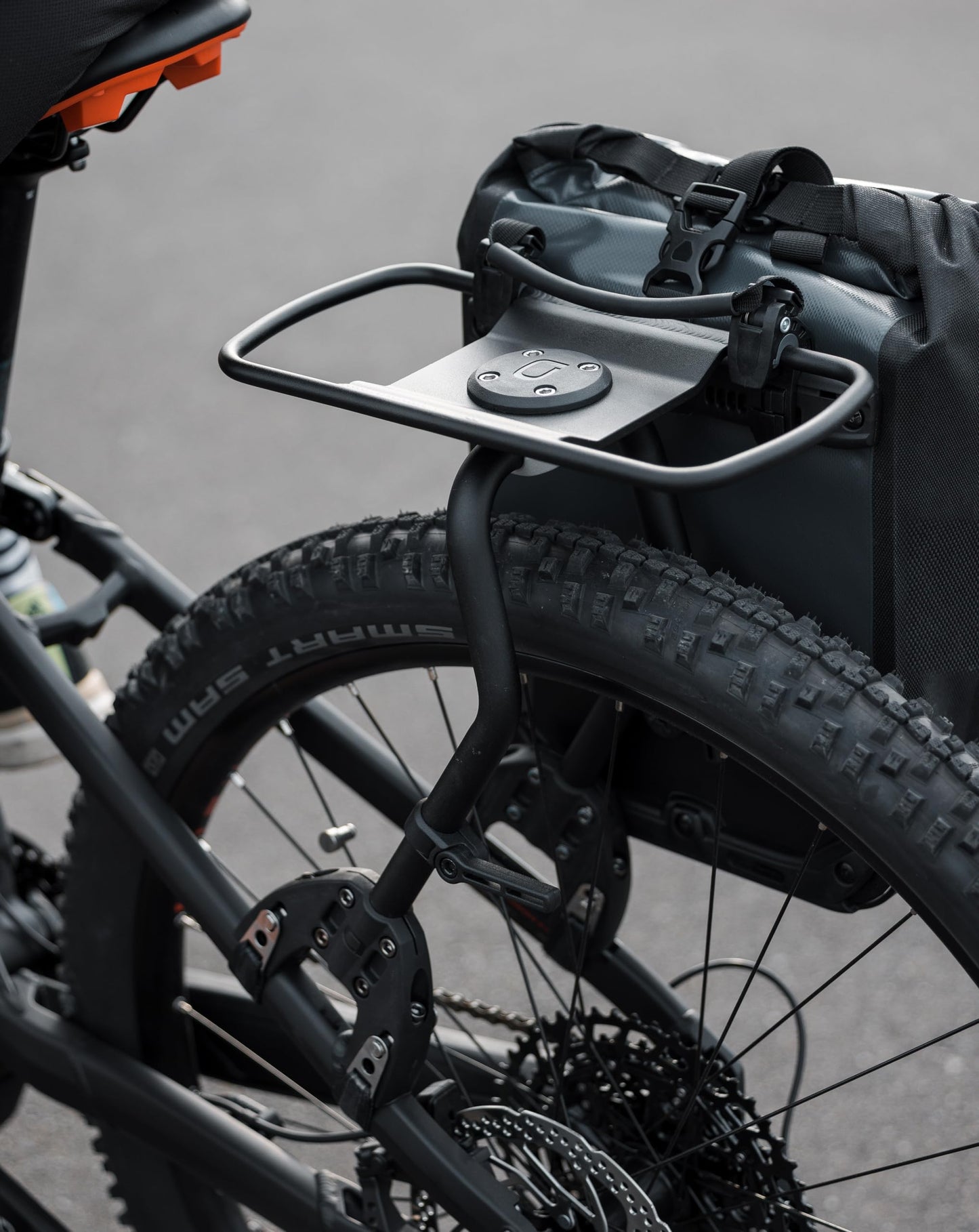 AEROE Spider Pannier Rack, Fits Mountain Bikes E MTB, Electric Mountain Bikes, Gravel. Easy Install & Use, Fits Any Brand Pannier Bag & Rack Trunks, Holds 35Lbs