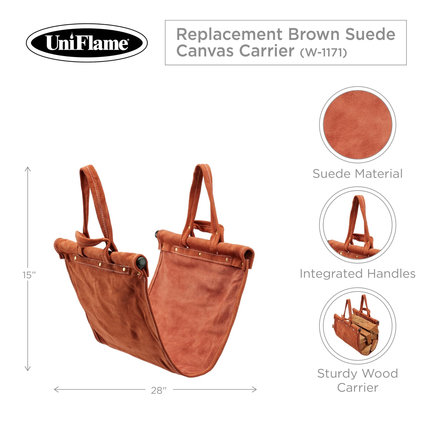 UniFlame Replacement Brown Suede Canvas Carrier