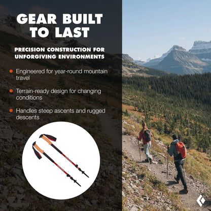 BLACK DIAMOND Trail Cork Trekking Poles (Pair) | Lightweight Collapsible Aluminum Hiking Poles | Natural Cork Grips | FlickLock Adjustable Shafts | Fig