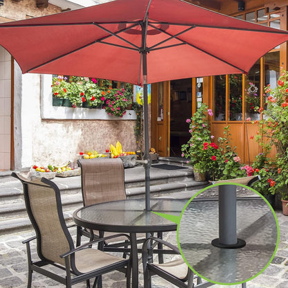 Outus Umbrella Stabilizer Sleeve - Patio Table Umbrella Hole Ring for 2 to 2.5 Inch Holes | Black, 2 Pieces