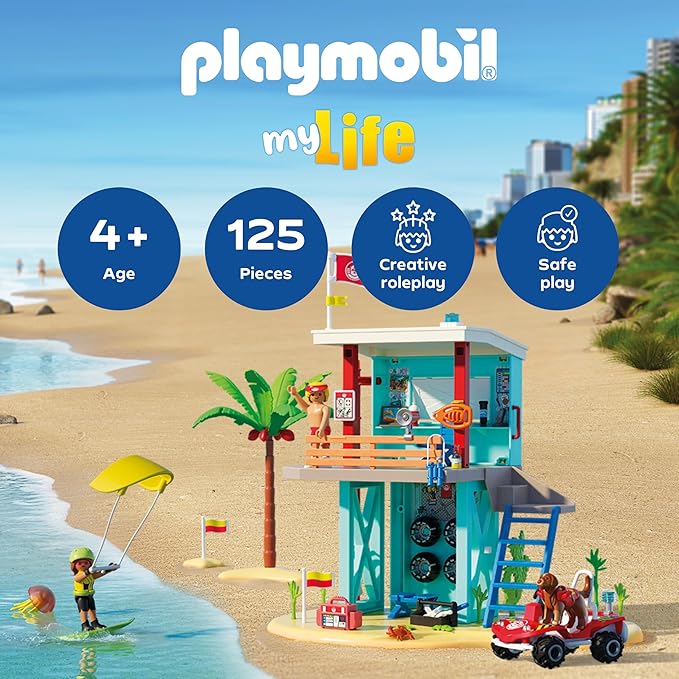 Playmobil Lifeguard Tower with Beach Buggy