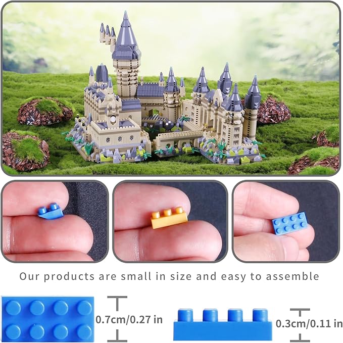 3000+PCS Micro Mini Blocks Magic Castle Building Blocks ToysCreative Ideals Hog Tower Building Sets Best Choice for 14+ Boys Girls or Adults