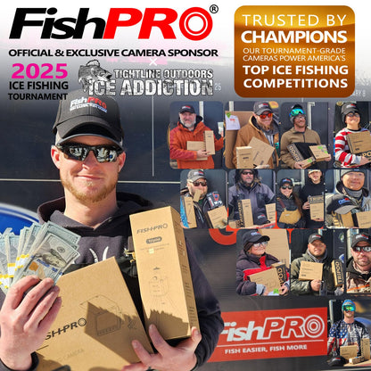 [FishPRO® 2026 Upgrade] Underwater Fishing Camera 4.3'' [Proven Since 2017] Ice Fishing Camera 1000 TVL w/ 65ft Magnetic-Spool, IR, USB-C, 5000mAh, Portable Fish Finder for Ice Lake Boat Kayak Fishing