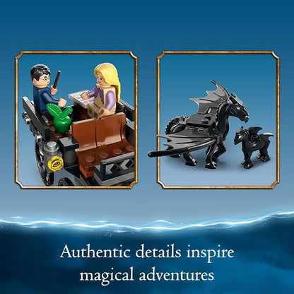 LEGO Harry Potter Hogwarts Carriage &amp Thestrals Set 76400 Building Toy for Kids 7 Plus Years Old with 2 Winged Horse Figures and Luna Lovegood Minifigure